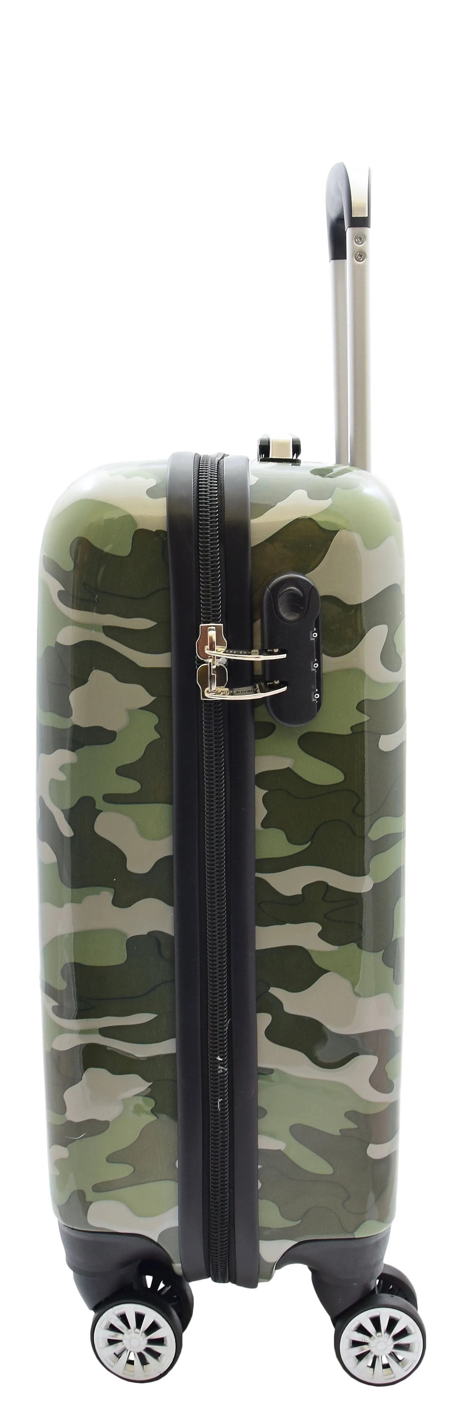 4 Wheel Luggage Camouflage Hard Shell Expandable Suitcase Travel Bags Army Print