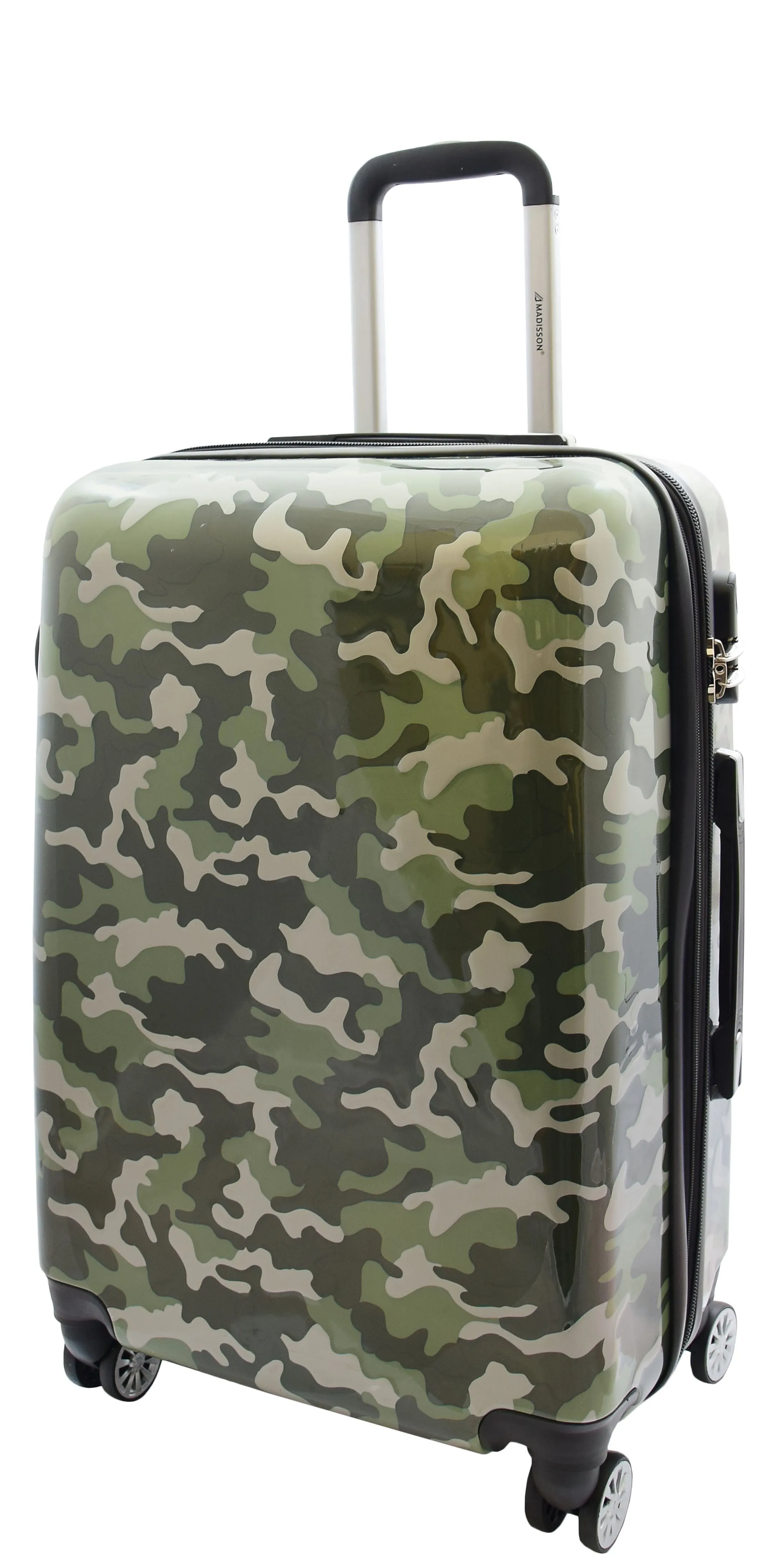 4 Wheel Luggage Camouflage Hard Shell Expandable Suitcase Travel Bags Army Print