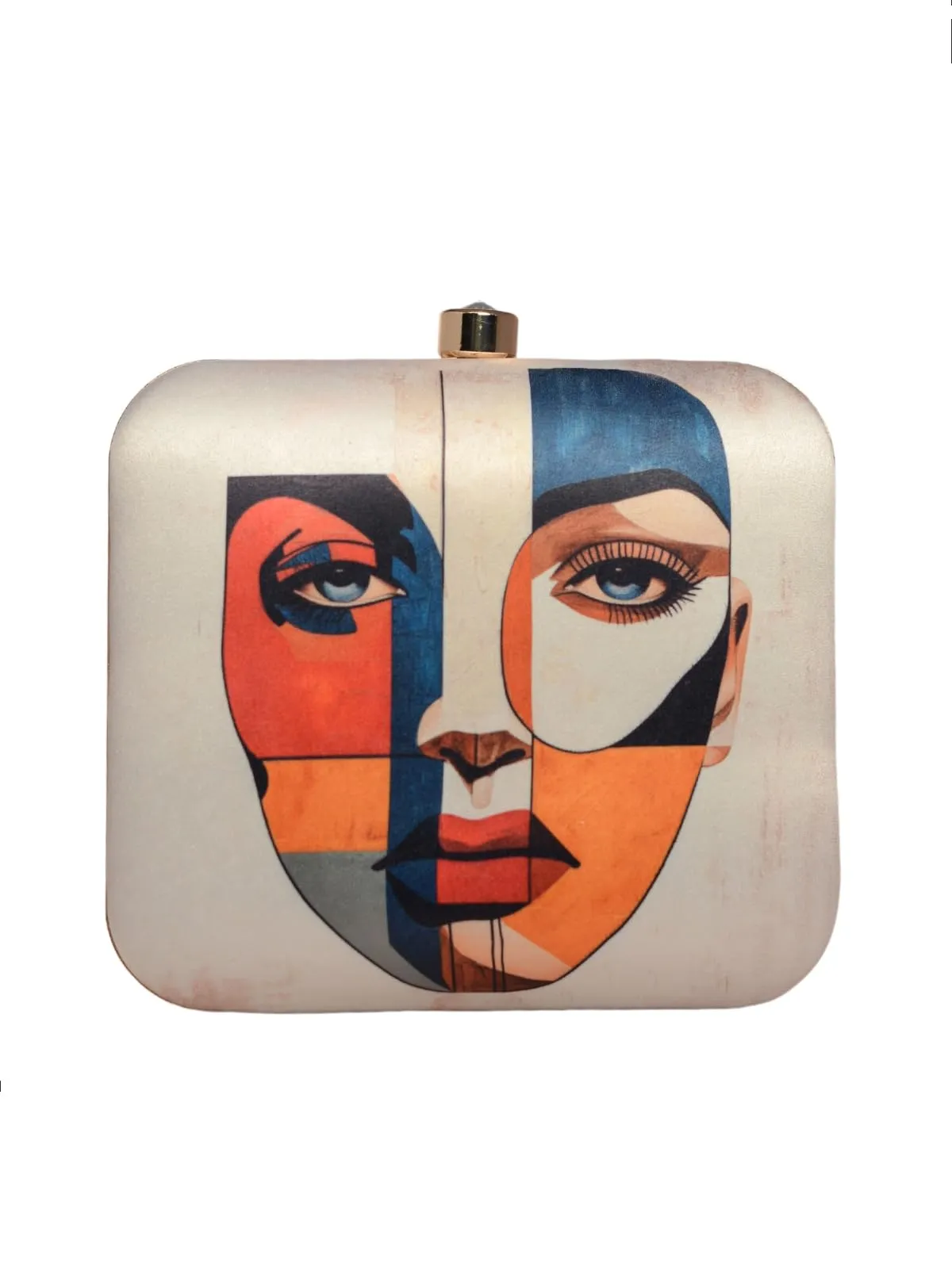 Artklim Abstract Art Portrait Printed Clutch