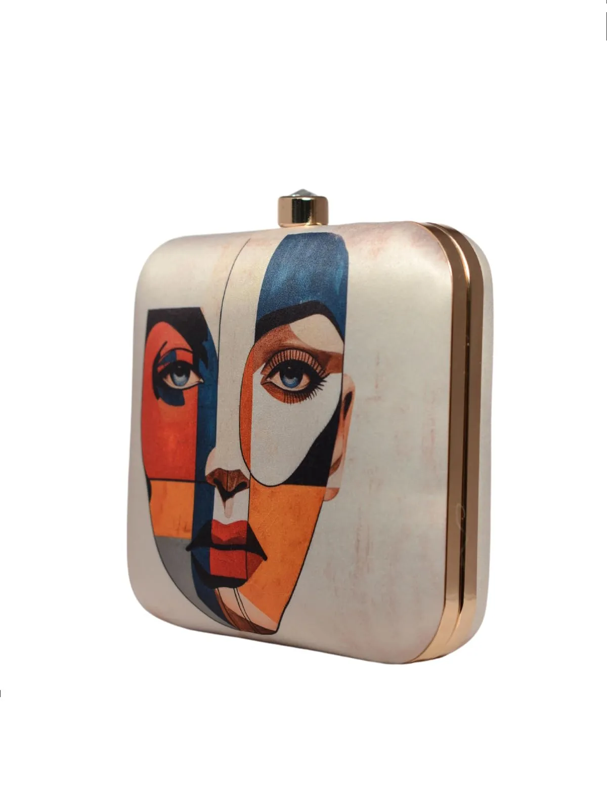 Artklim Abstract Art Portrait Printed Clutch