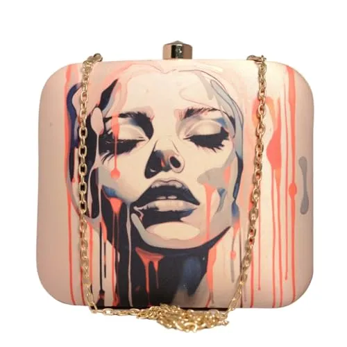 Artklim Feminine Features Printed Clutch