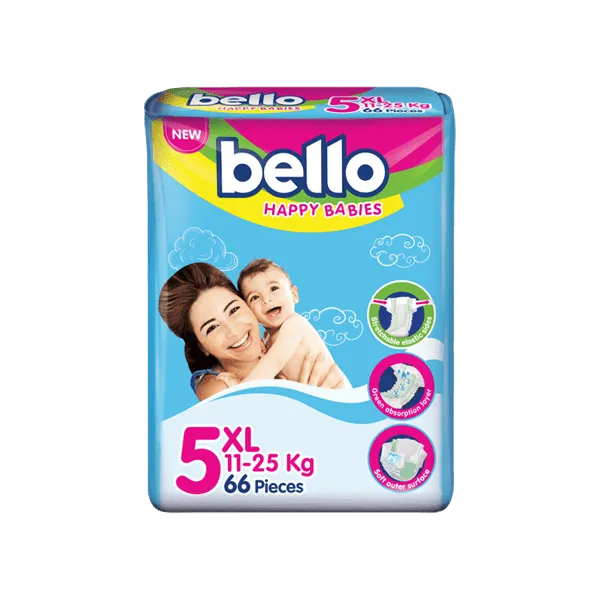 BELLO BABY DIAPER 5 XL 66PCS