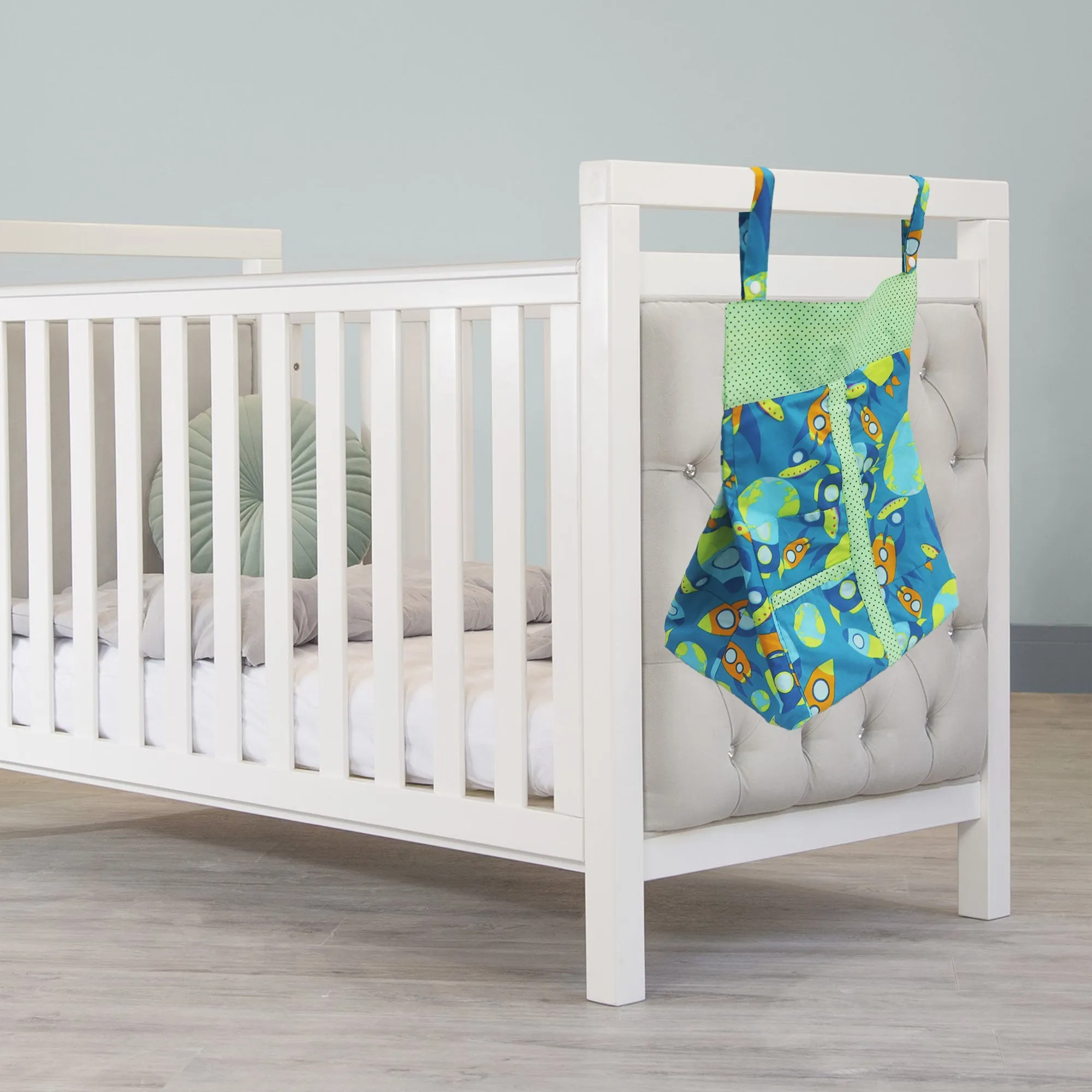 Blue Green Printed-Diaper & Nappy Stacker Multi-Purpose Storage for Essentials