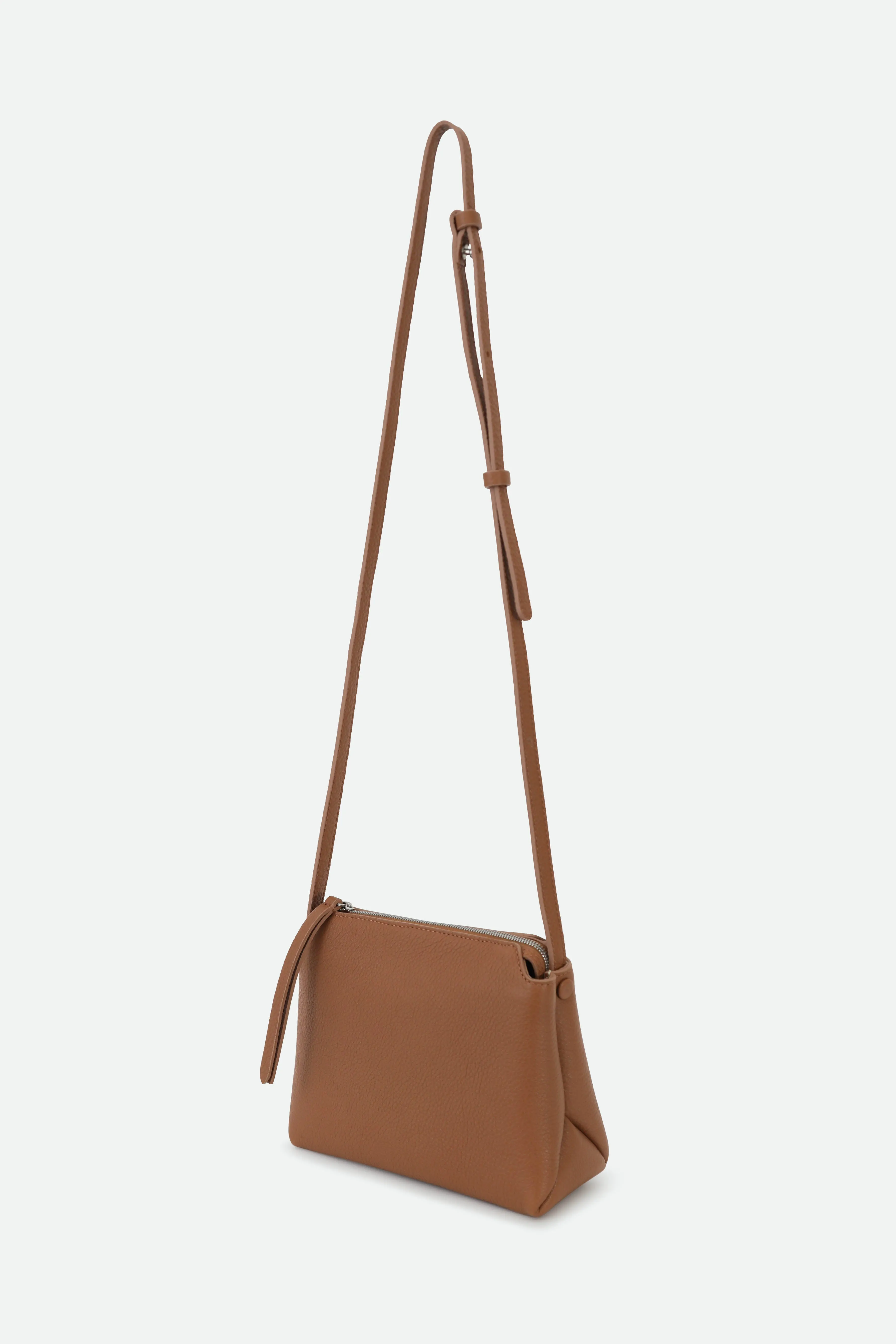 BRIDGET ITALIAN LEATHER CROSSBODY BAG IN NATURAL CUOIO