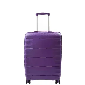 Cabin Size 8 Wheeled Expandable ABS Luggage Pluto Purple