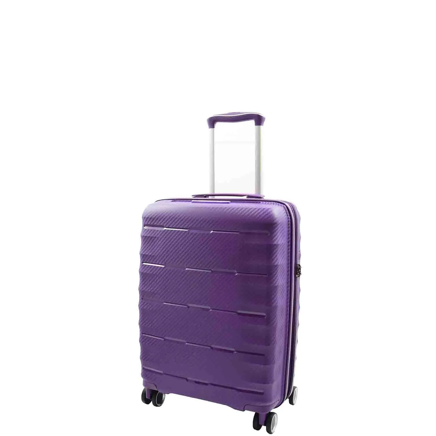 Cabin Size 8 Wheeled Expandable ABS Luggage Pluto Purple