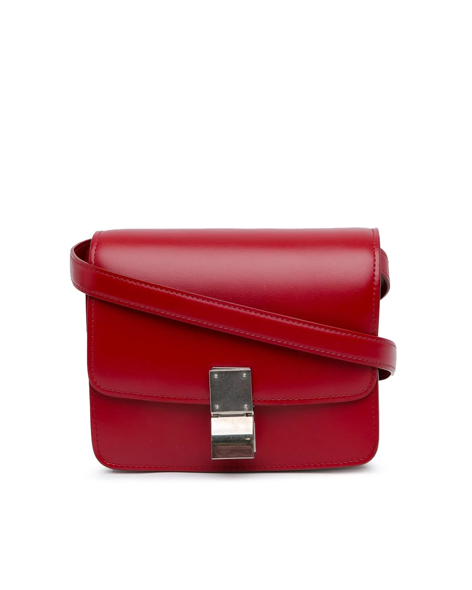 Celine Mini Luggage Crossbody Bag in Red