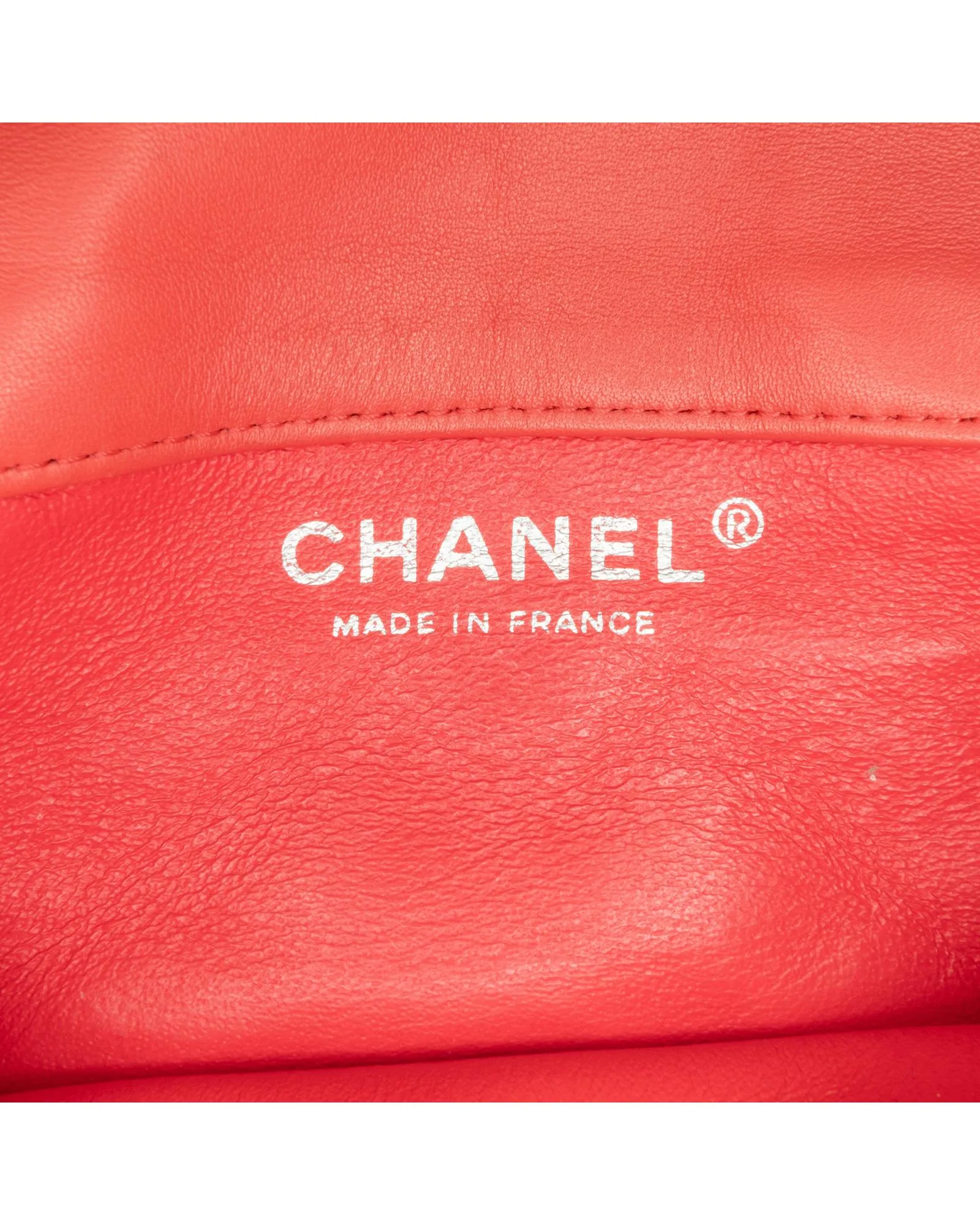 Chanel Mini 255 Flap Bag in Orange Patent Leather