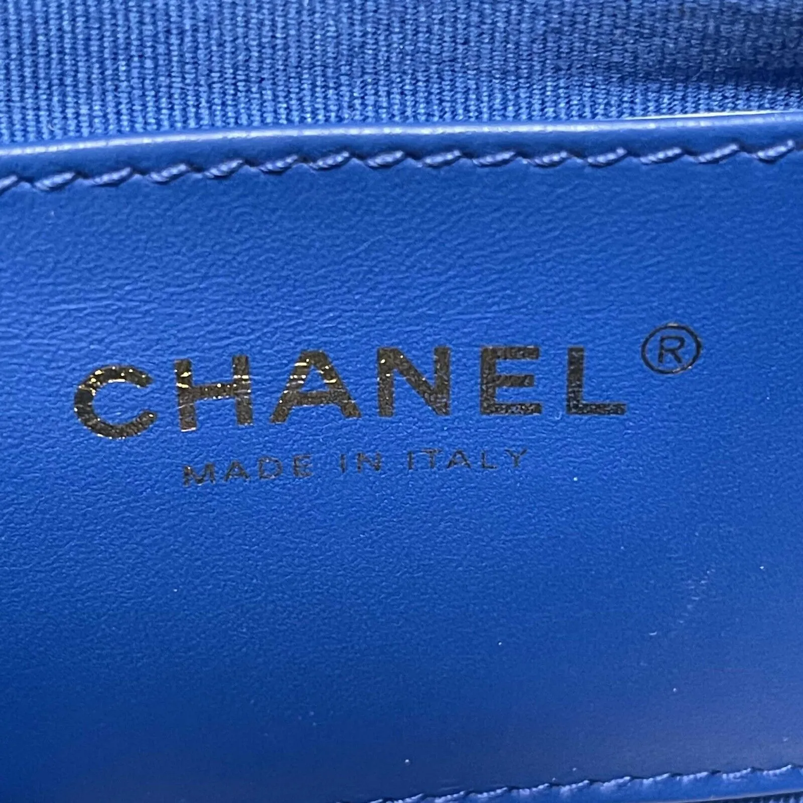 CHANEL Mini Chain Around Multi Chain Full Flap Bag Quilted Caviar 22B Blue