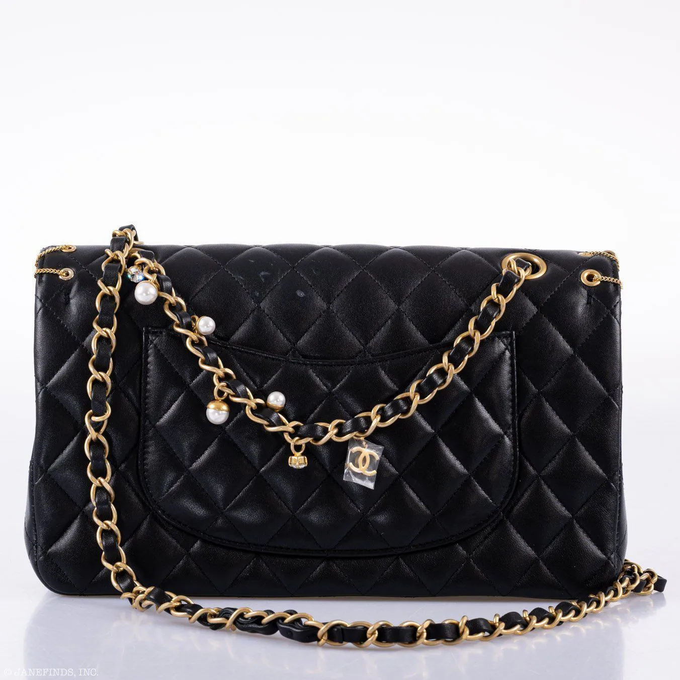 CHANEL Piercing Chic Black Medium Classic Double Flap Bag 2018