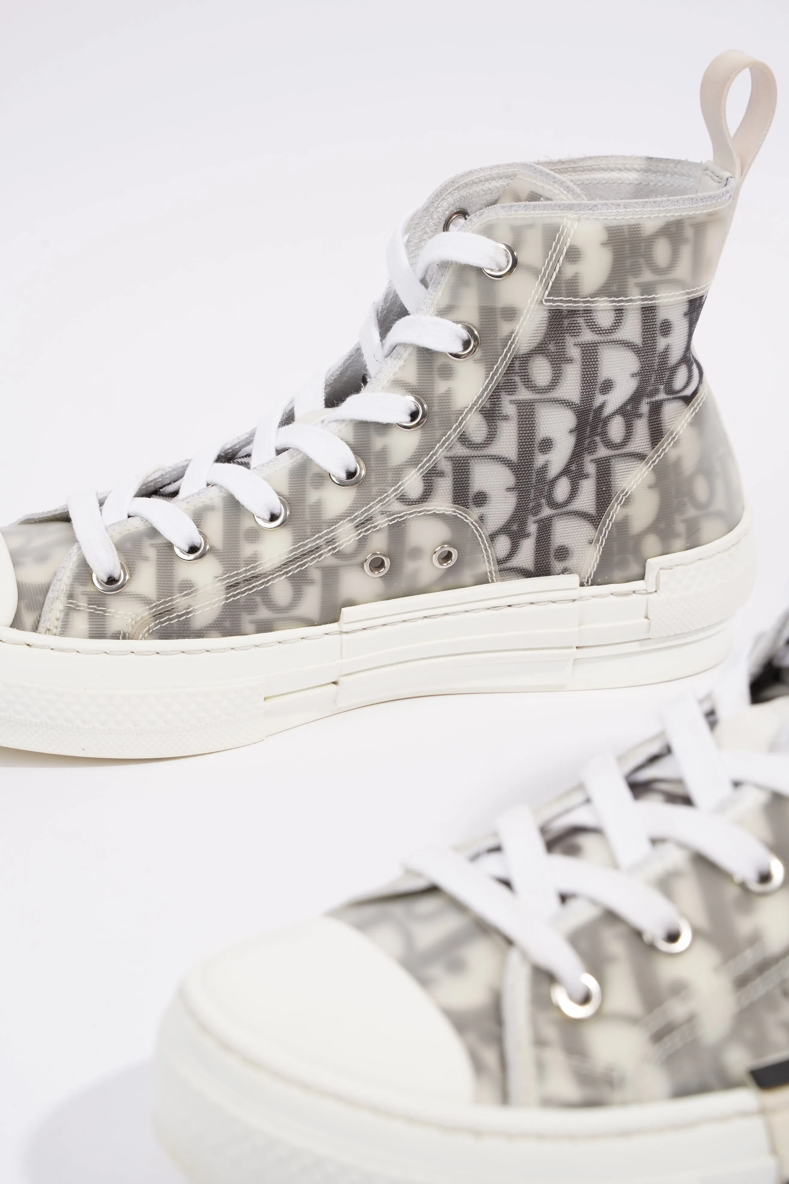 Christian Dior B23 High-tops White / Black Oblique Canvas EU 38 UK 5