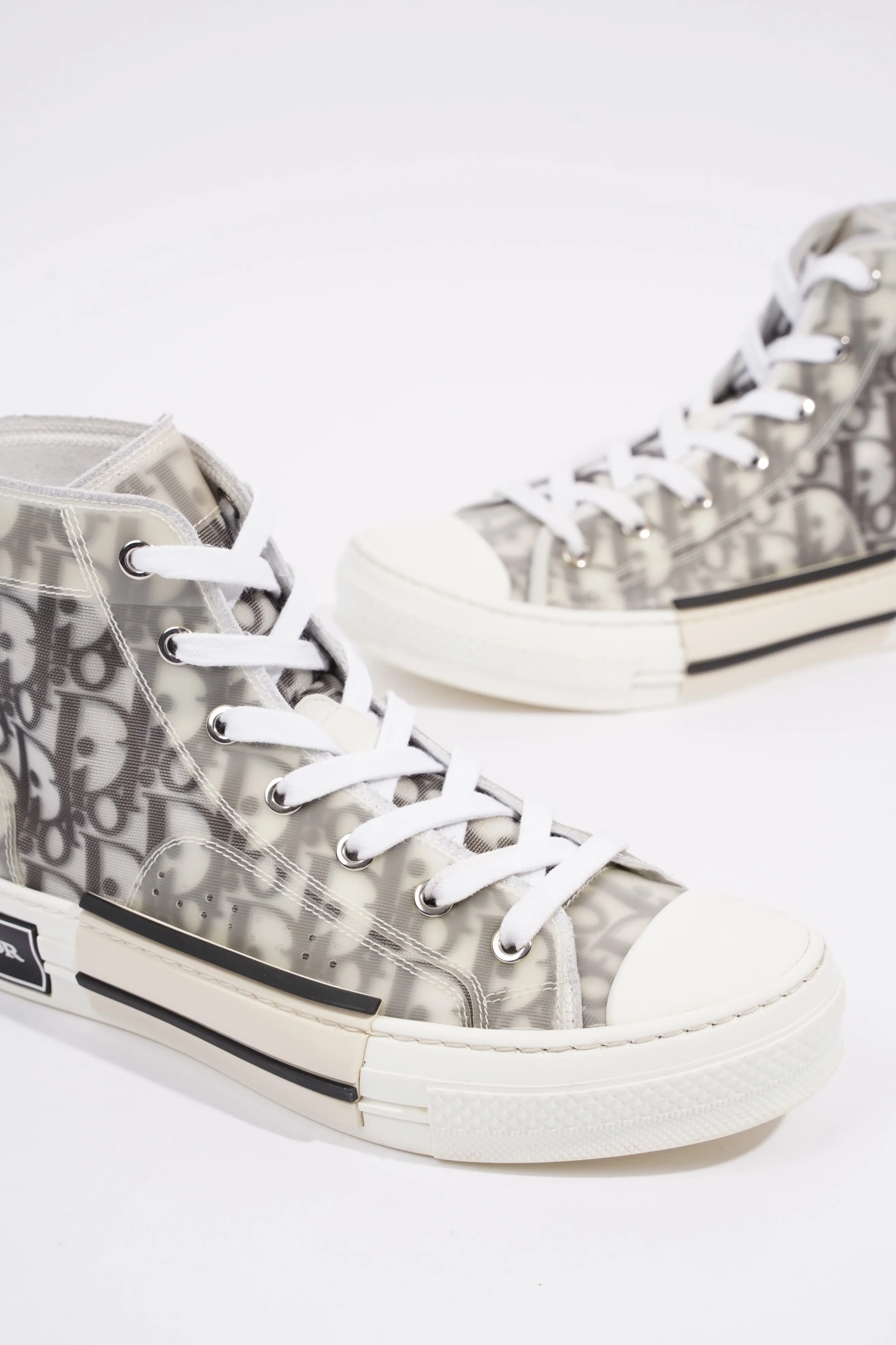 Christian Dior B23 High-tops White / Black Oblique Canvas EU 38 UK 5