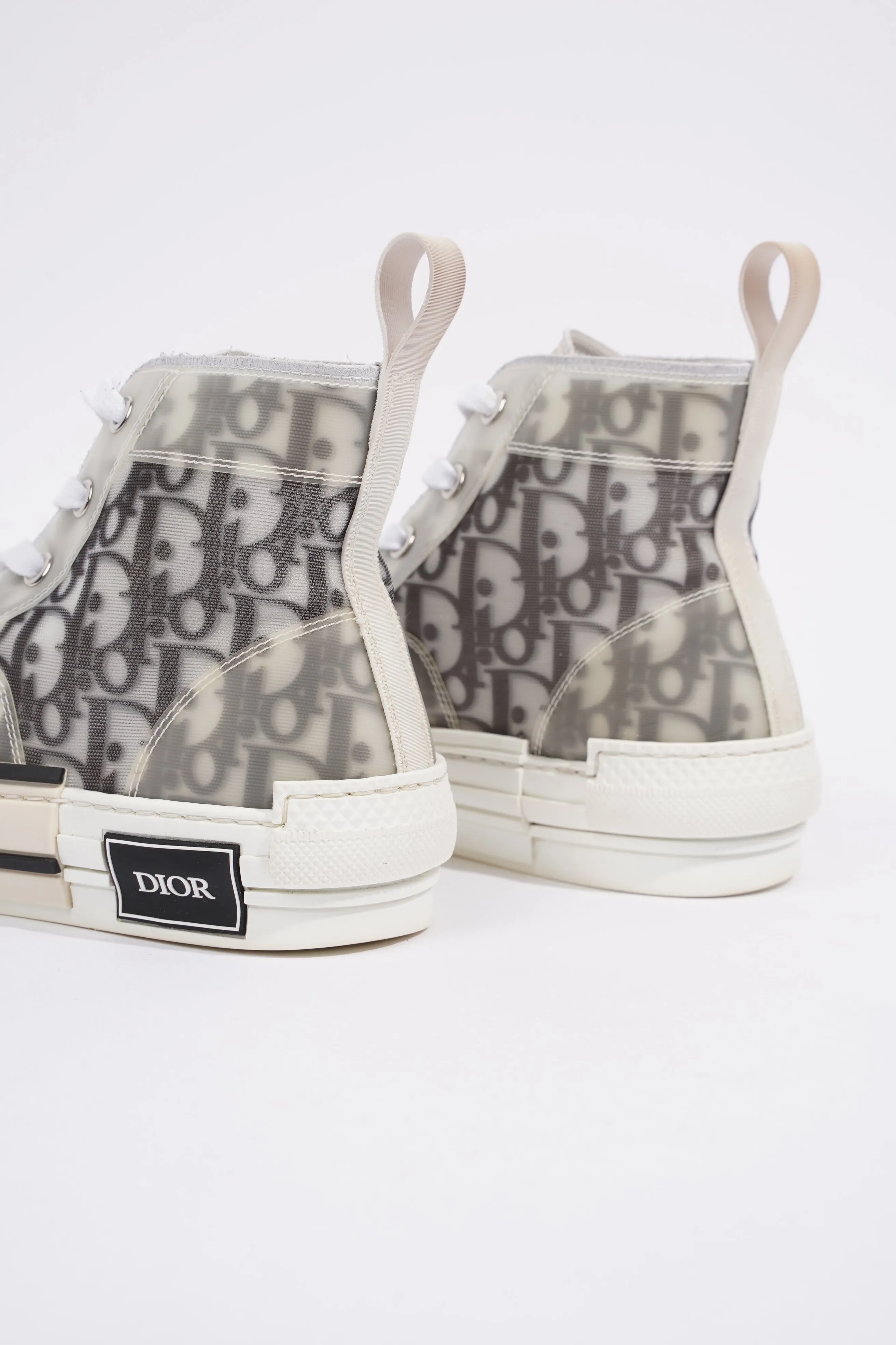 Christian Dior B23 High-tops White / Black Oblique Canvas EU 38 UK 5