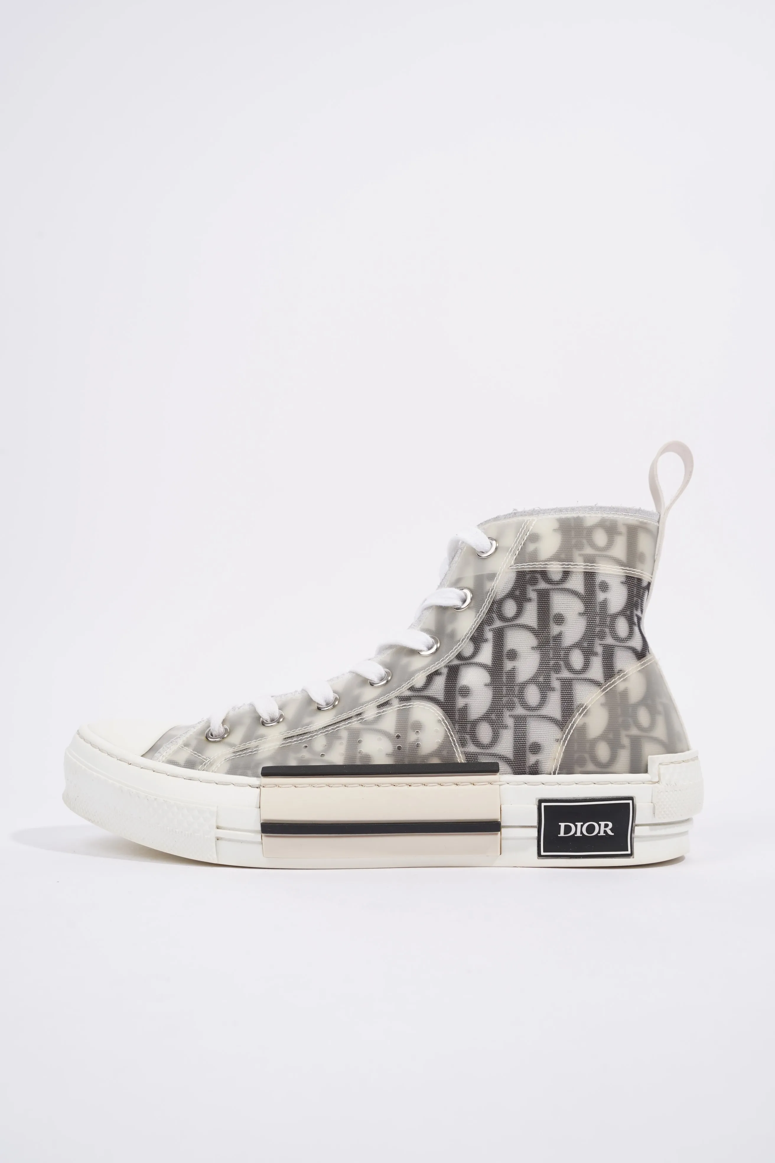 Christian Dior B23 High-tops White / Black Oblique Canvas EU 38 UK 5