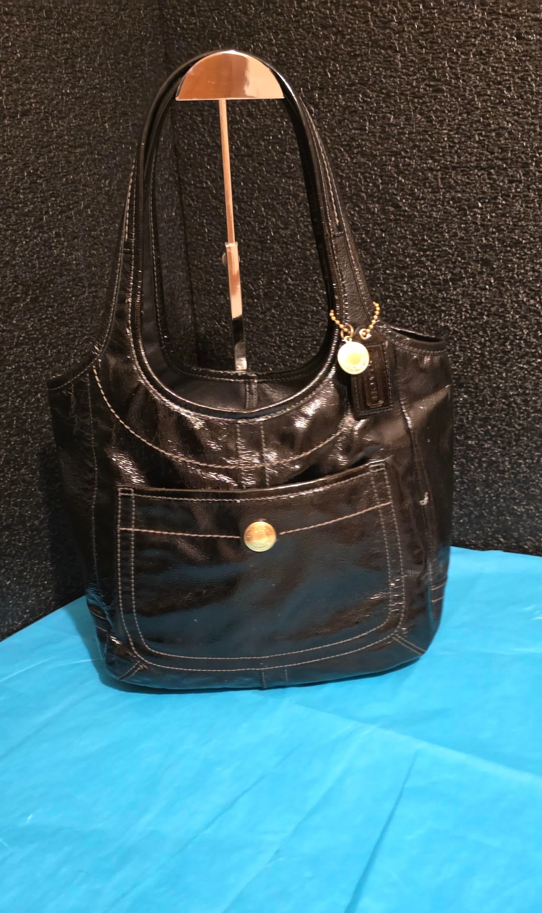 Coach 11082 Vintage Black Anniversary Hobo Shoulderbag Satchel with Wallet