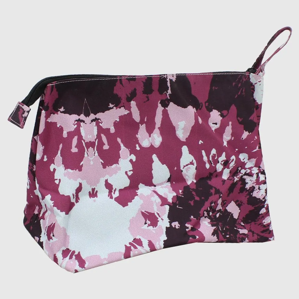 Cubs Burgundy Tie Dye Large Pouch