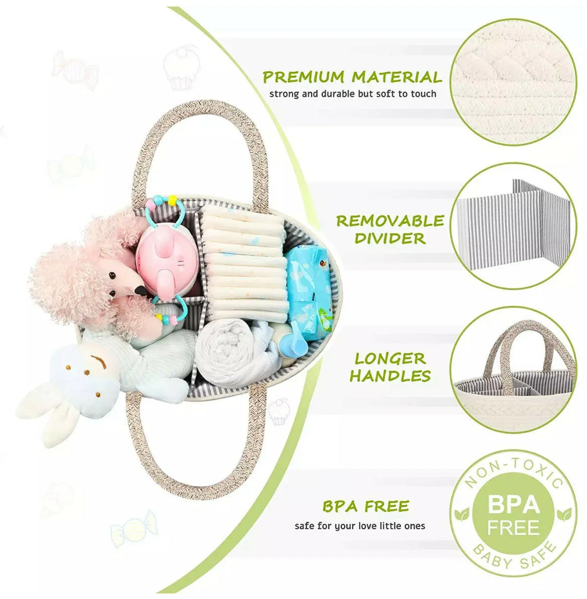 Diaper Caddy Organizer for Baby