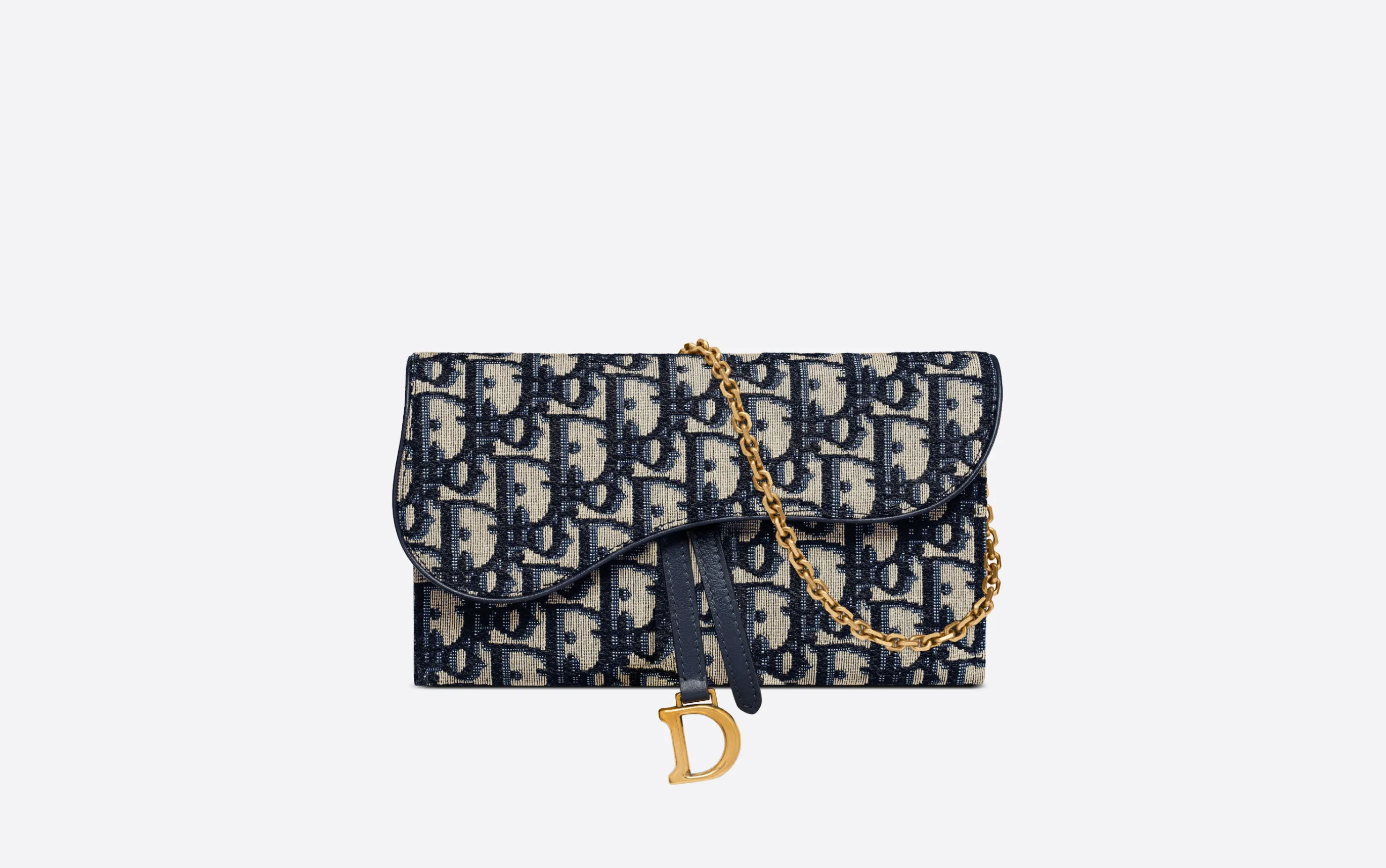 DIOR LONG SADDLE WALLET WITH CHAIN