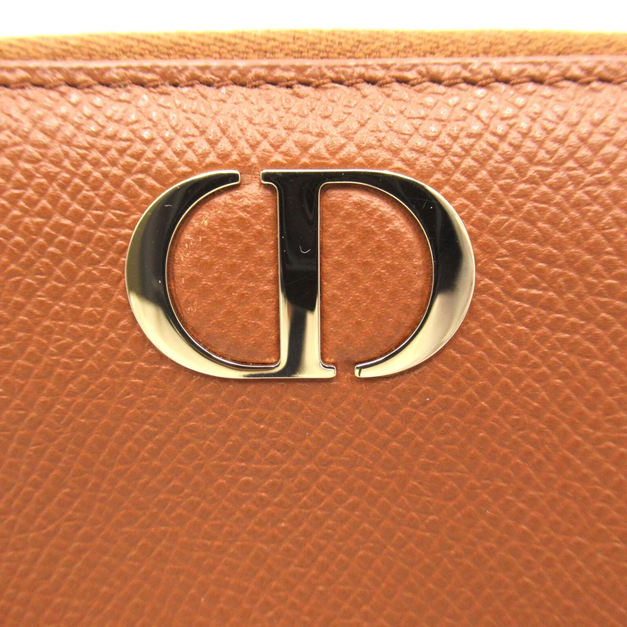 Dior Round long wallet Brown leather 43-MA-1220