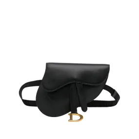 Dior Saddle Belt Bag Black Smooth Leather