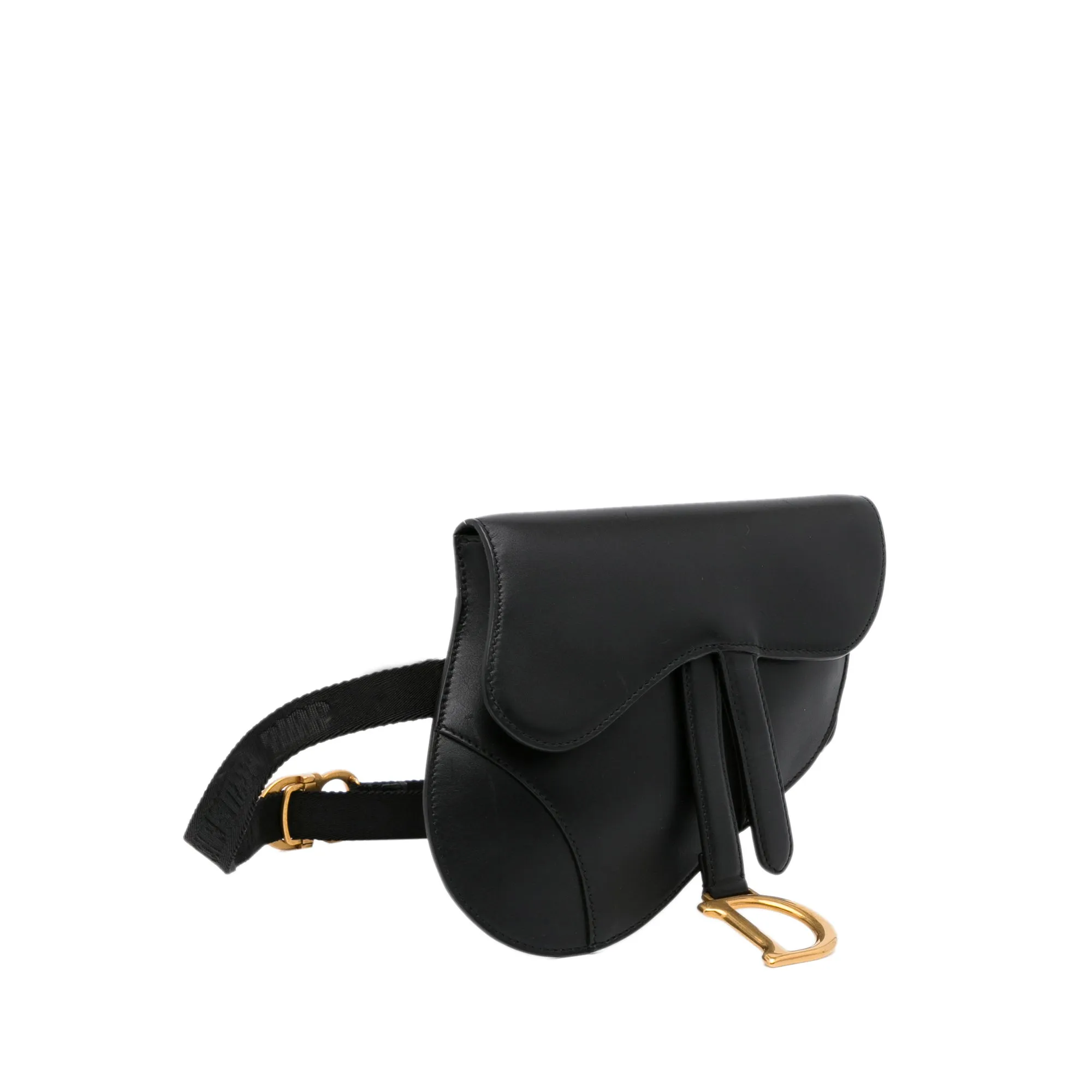 Dior Saddle Belt Bag Black Smooth Leather