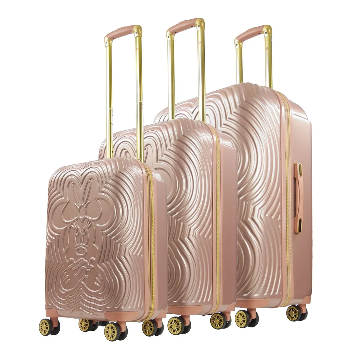 Disney Playful Minnie 3-piece Luggage Set - Rose Gold