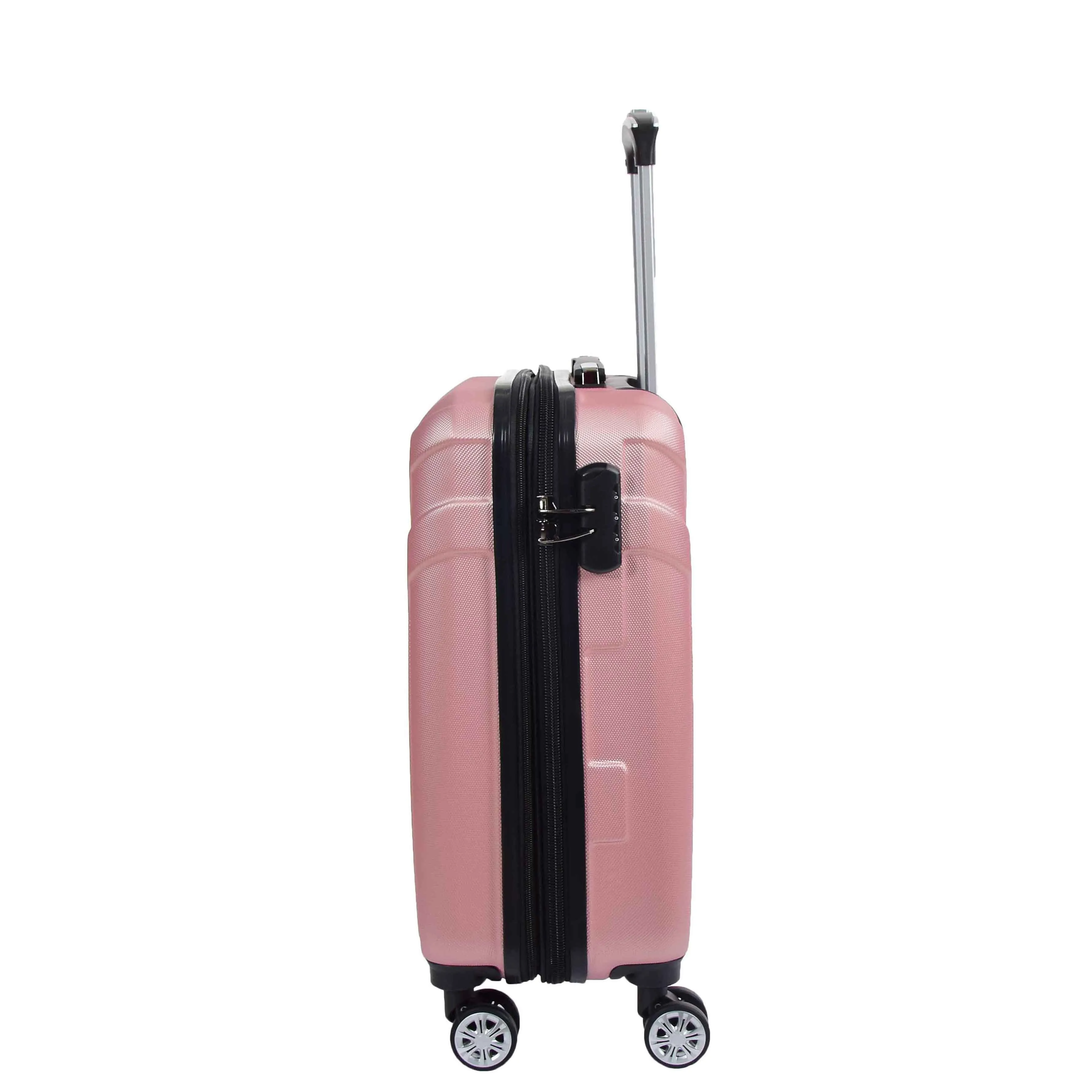 Expandable 4 Wheeled Cabin Hard Luggage Sydney Rose Gold