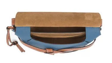 Gate Small Bag - Light Caramel/Pecan Color or Varsity Blue/Pecan Color