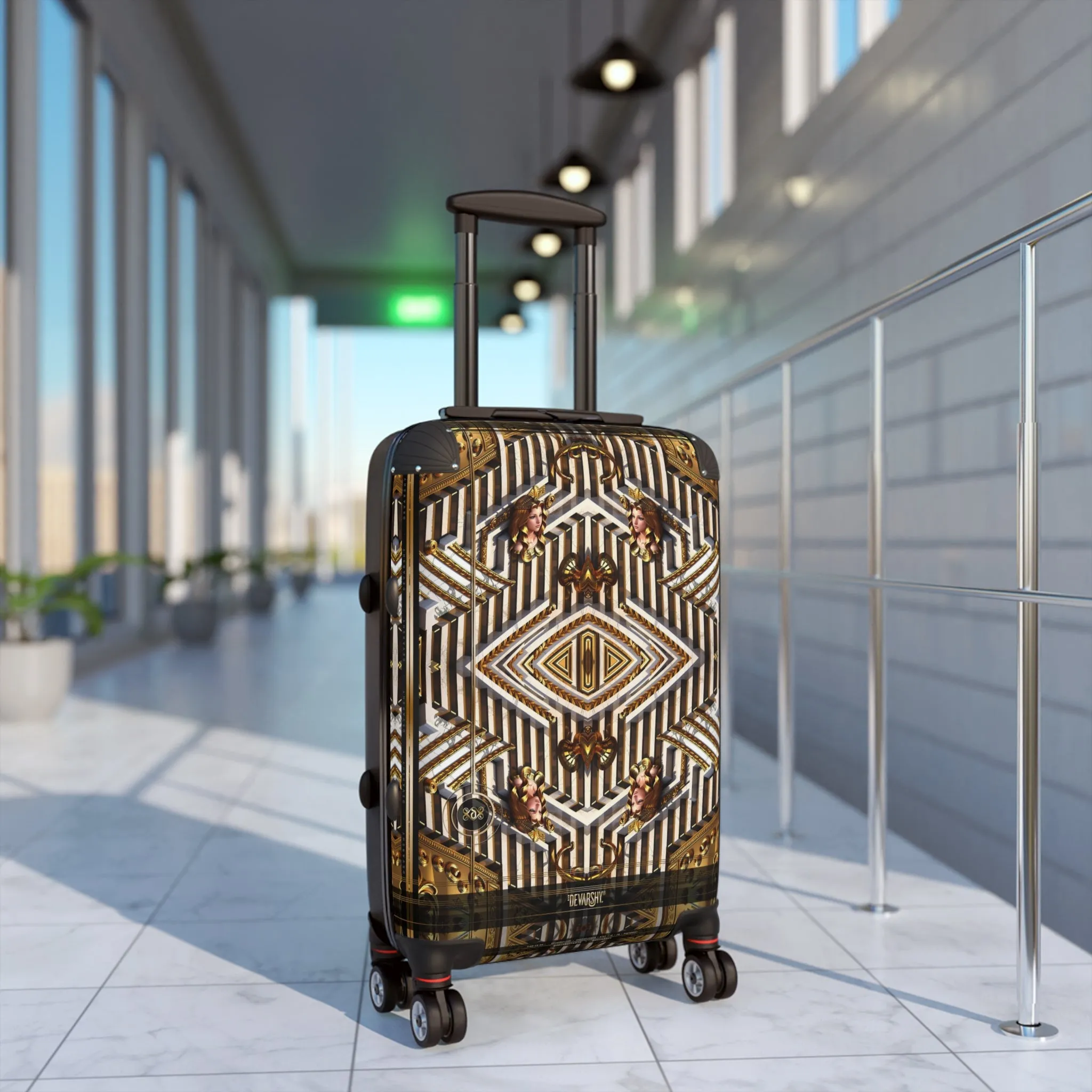 Golden Maze Suitcase Luxury Travel Luggage Carry-on Suitcase Hard Shell Suitcase in 3 Sizes | D20172