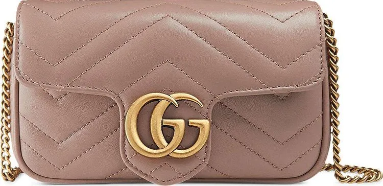 Gucci GG Marmont Matelassé Leather Super Mini Bag Beige, beige