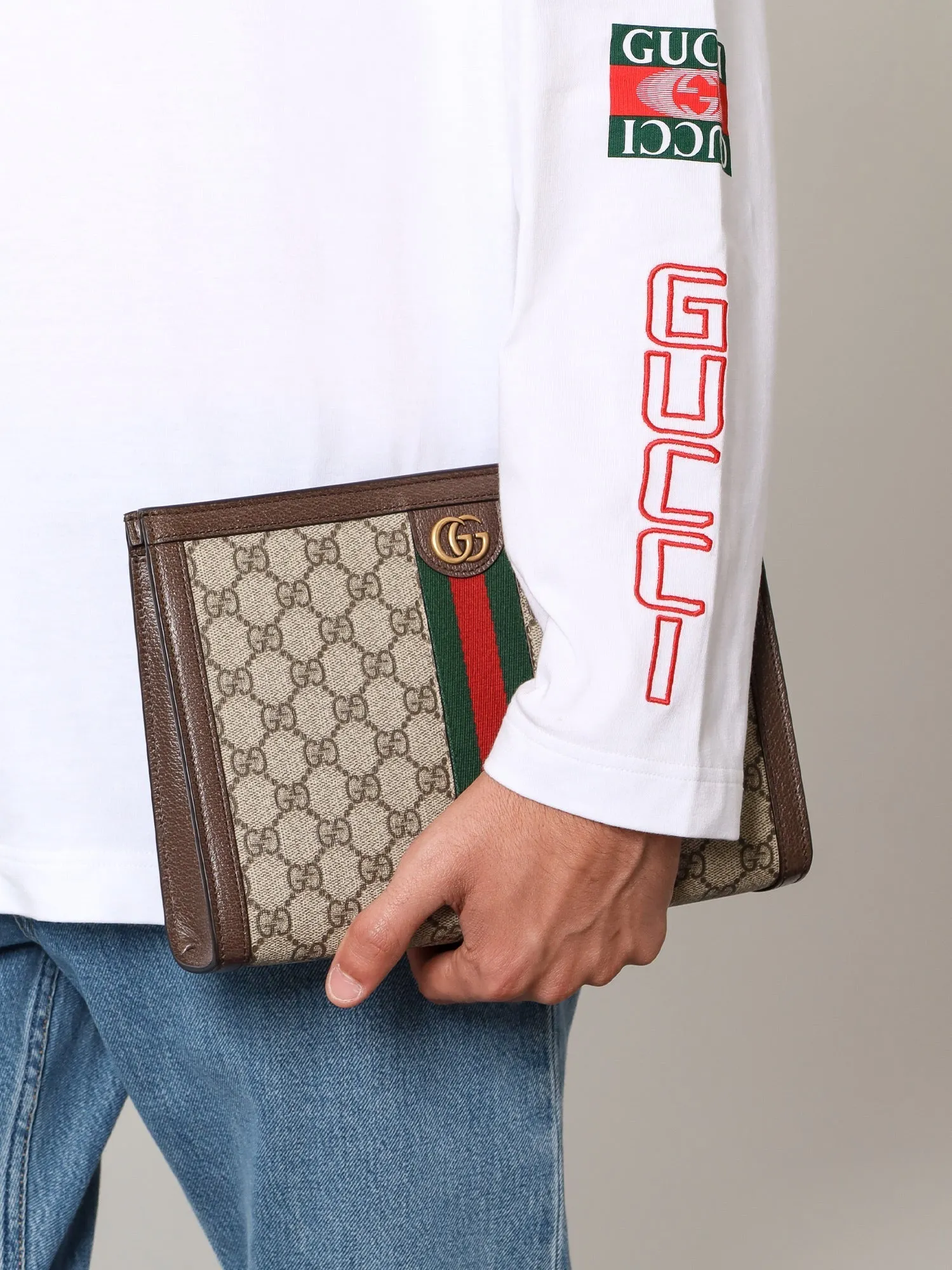 Gucci Men Gucci Brown Clutches