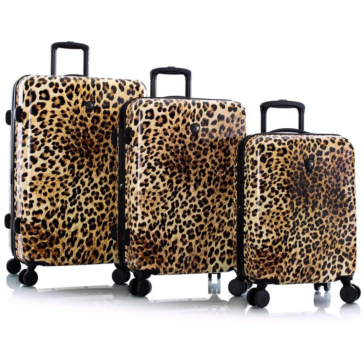 Heys Brown Leopard Fashion Spinner 3pc Set