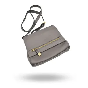 Hunters Hill | Grey Crossbody Leather Bag