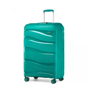 Kono 20 Inch Lightweight Polypropylene Hard Shell Suitcase with TSA Lock - Blue | Durable Travel Luggage