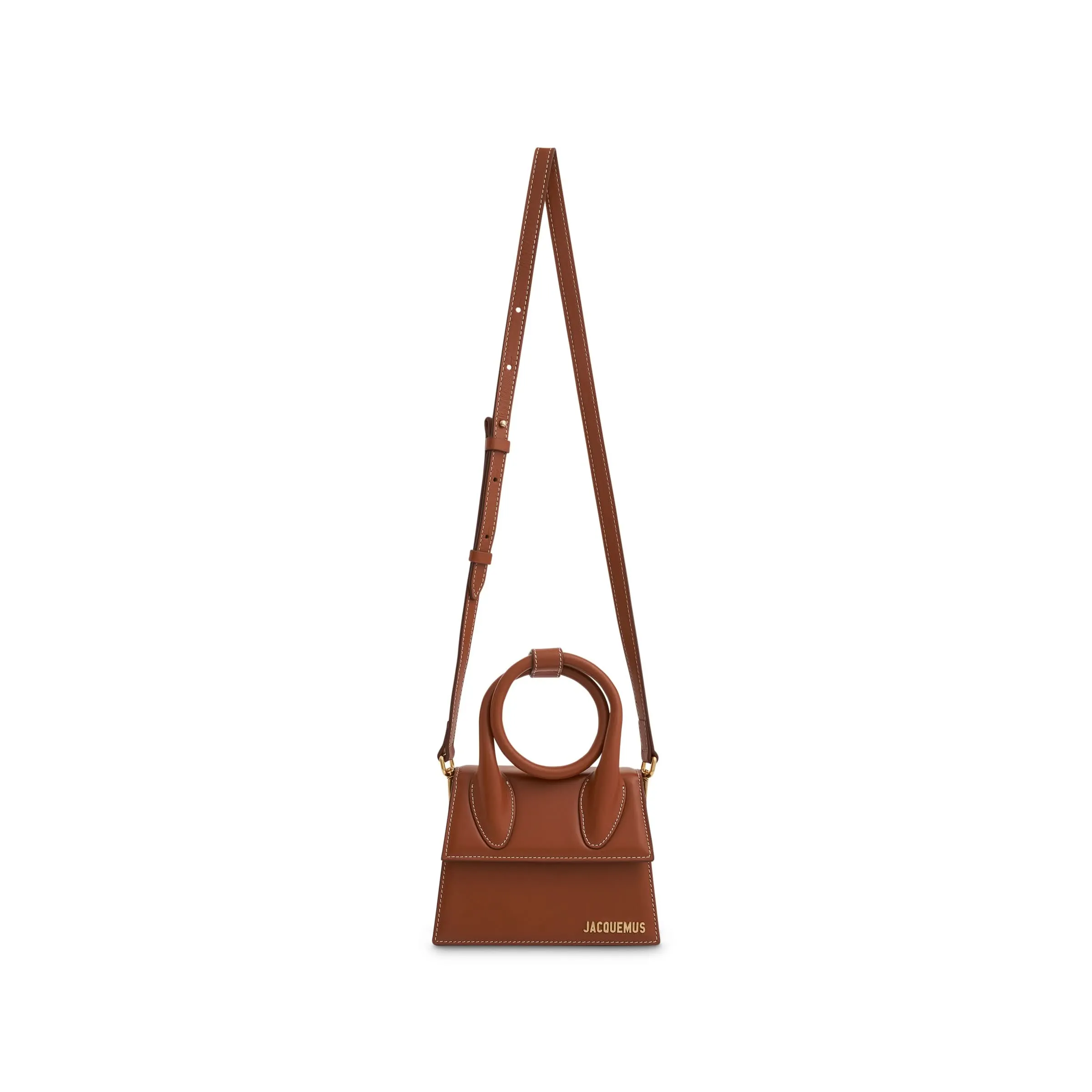 Le Chiquito Noeud Leather Bag in Light Brown