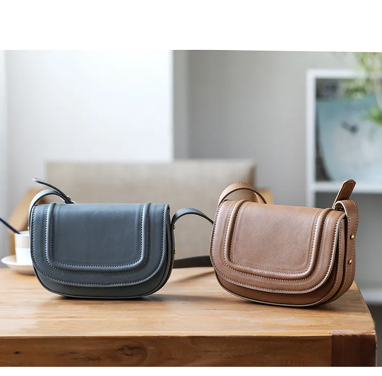 Leather Small Saddle Crossbody Bags For Women