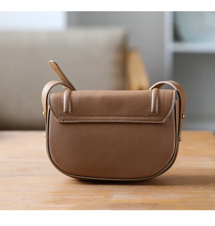 Leather Small Saddle Crossbody Bags For Women