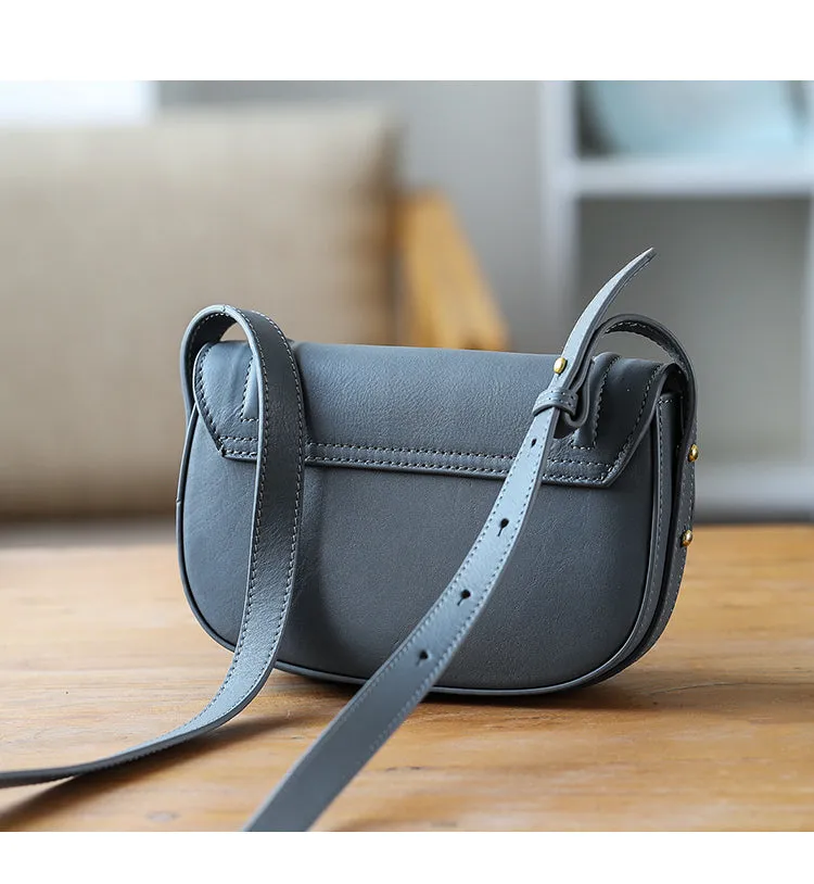 Leather Small Saddle Crossbody Bags For Women