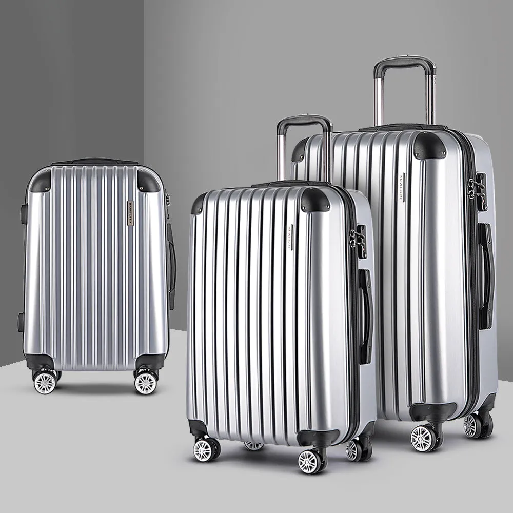 Lightweight 3pc Hard-Shell Luggage Set with TSA Lock - Wanderlite