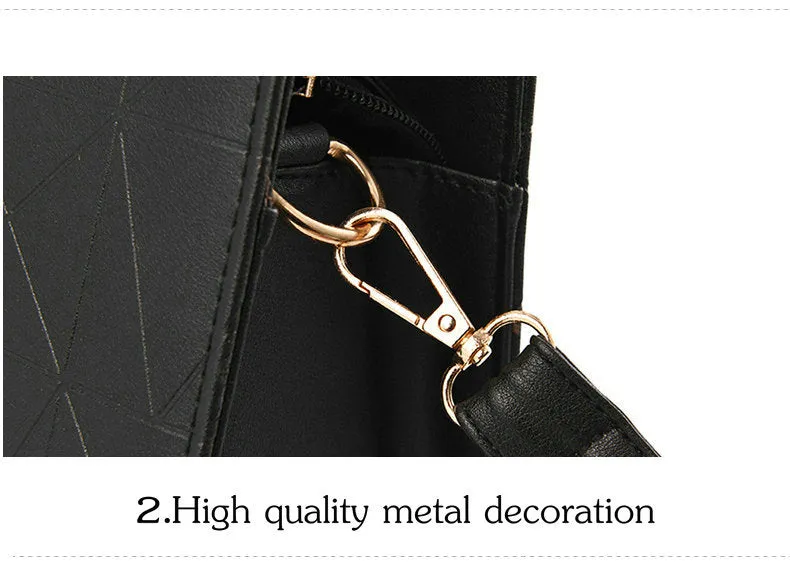 Luxury Stylish Female Zipper Leather Crossbody Bags For Workplace