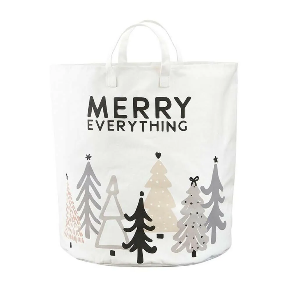 Merry Everything, Large Canvas Storage Tote