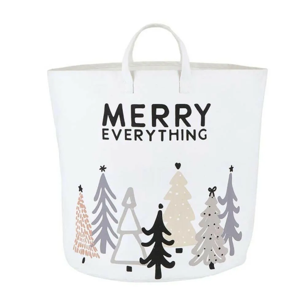 Merry Everything, Large Canvas Storage Tote