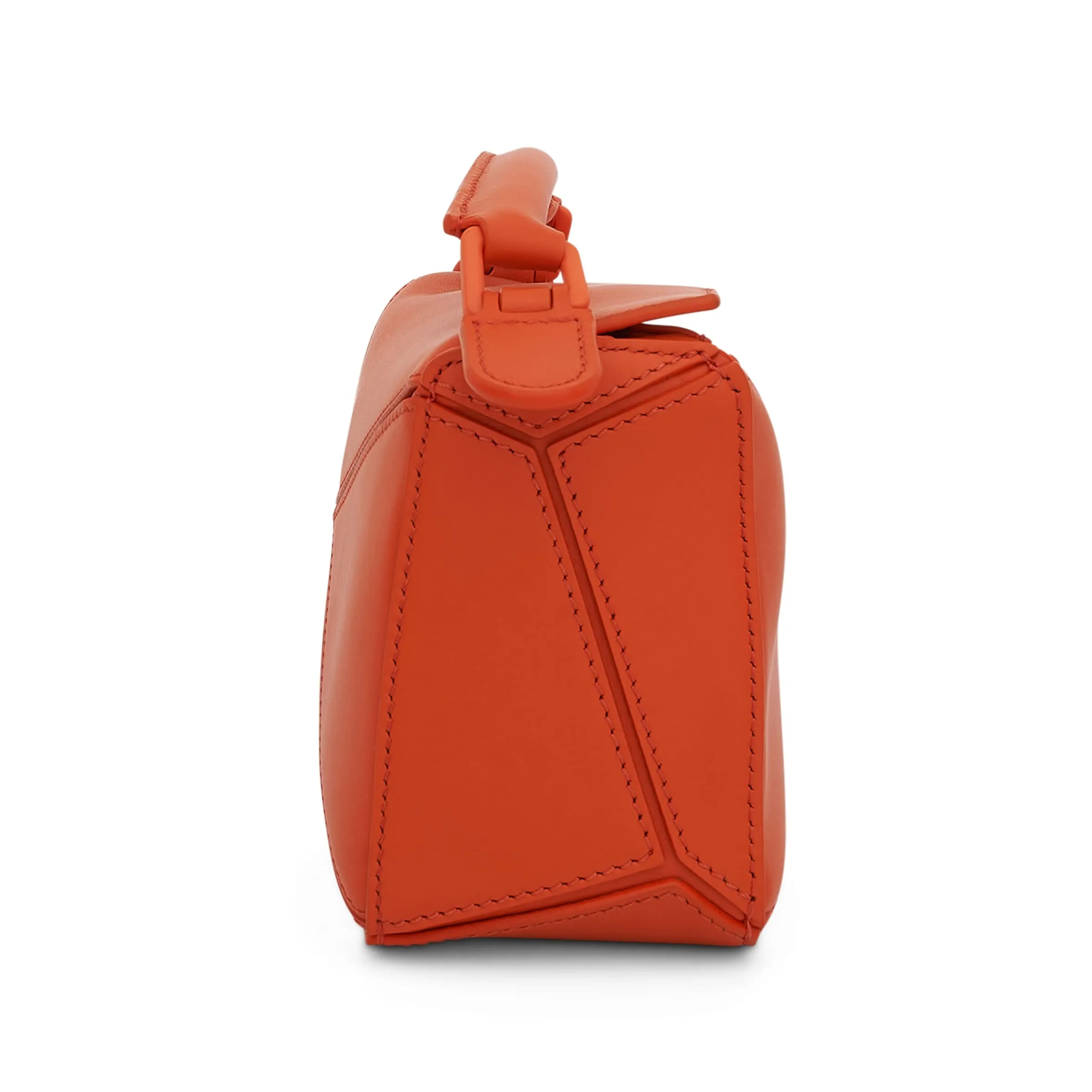 Mini Puzzle Bag in Satin Calfskin in Orange