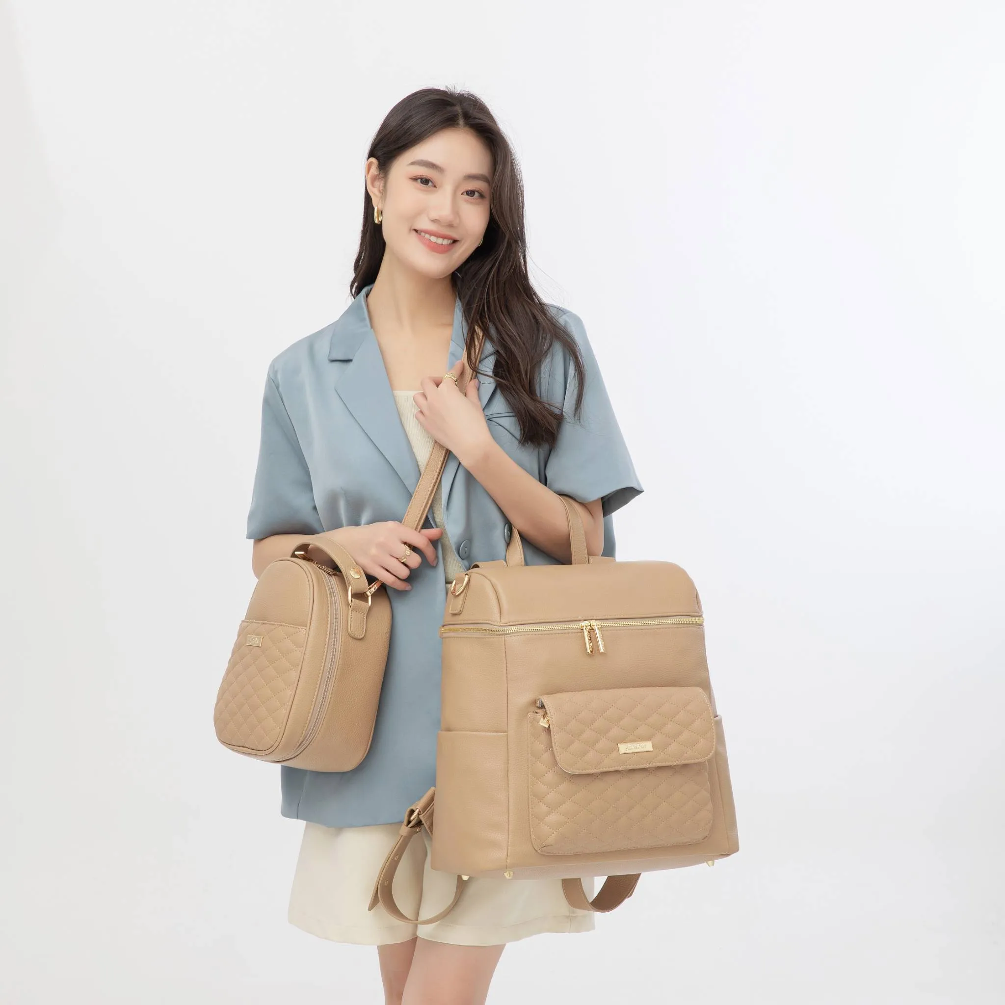 Monaco Diaper Bag | Latte Brown