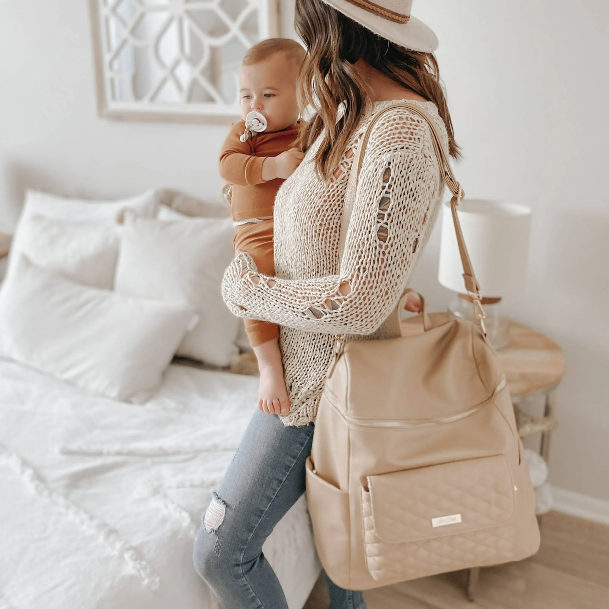 Monaco Diaper Bag | Latte Brown