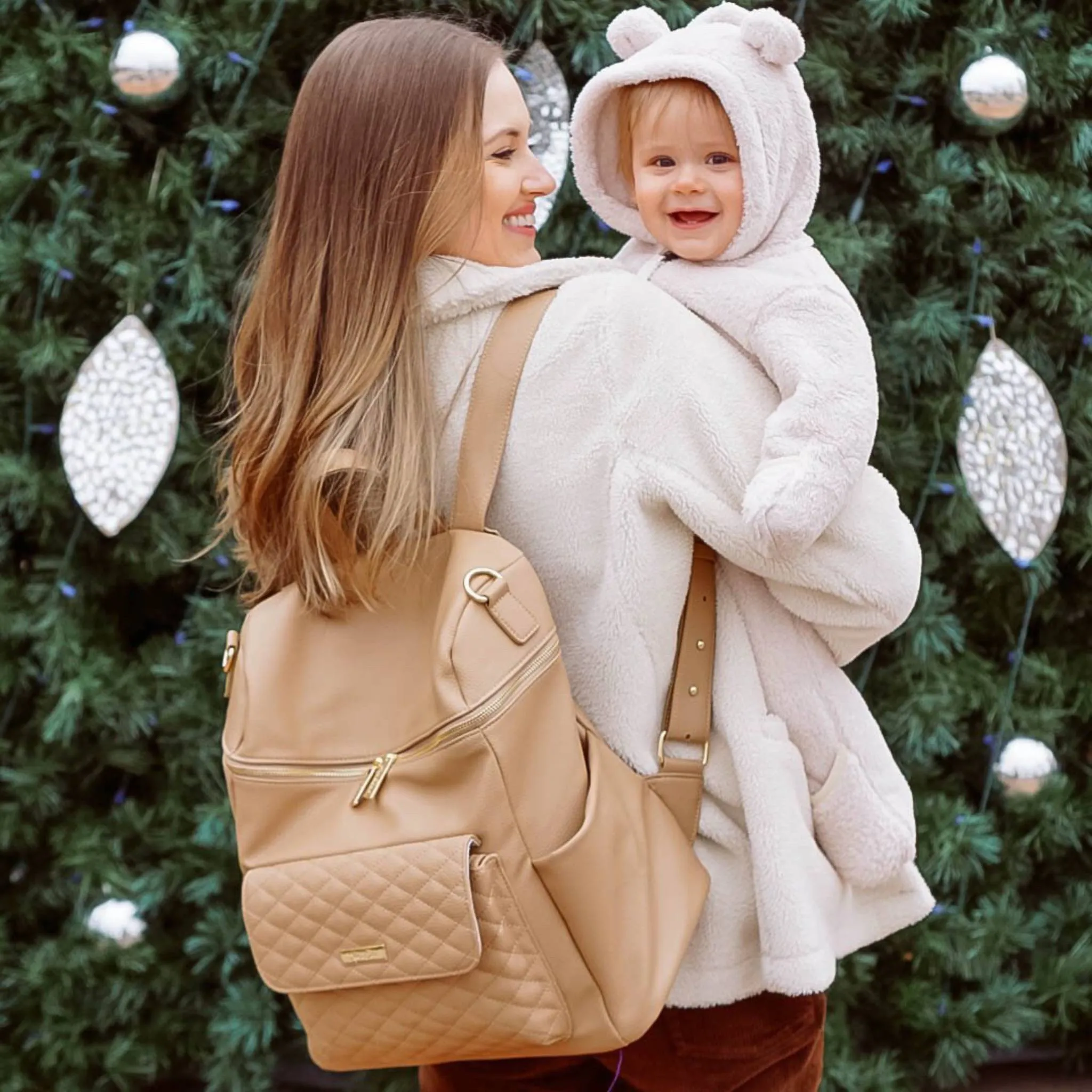 Monaco Diaper Bag | Latte Brown