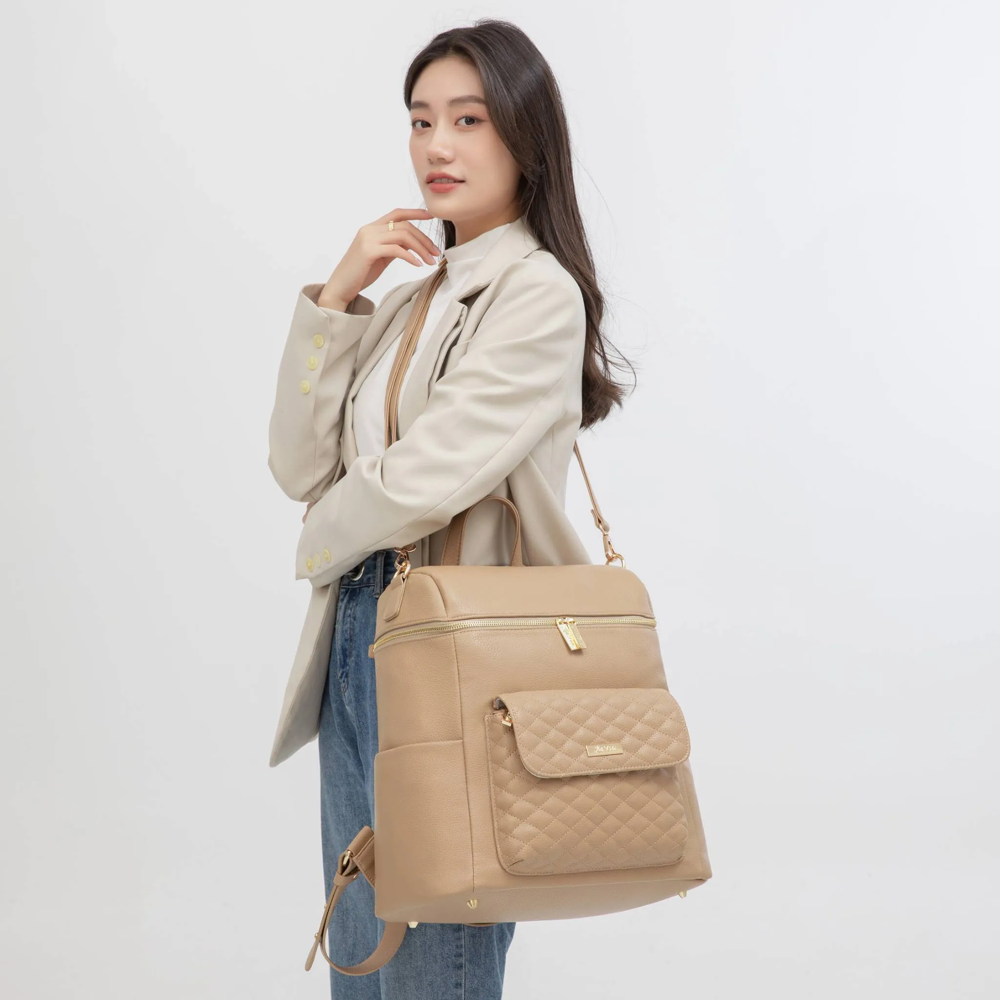 Monaco Diaper Bag | Latte Brown