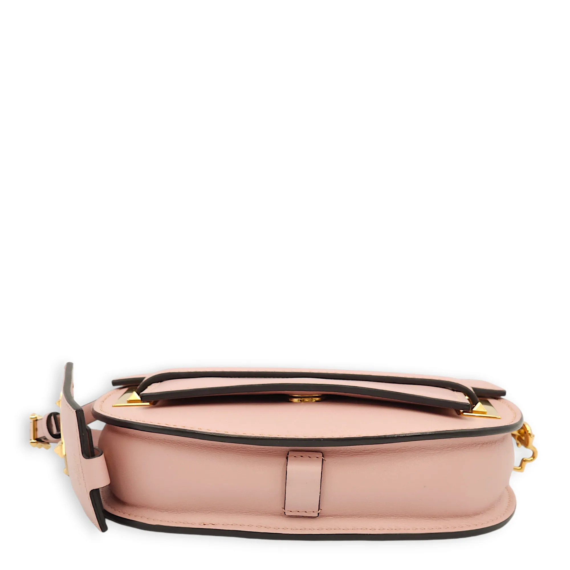 My Rockstuds Saddle Pink Crossbody Bag, Gold hardware