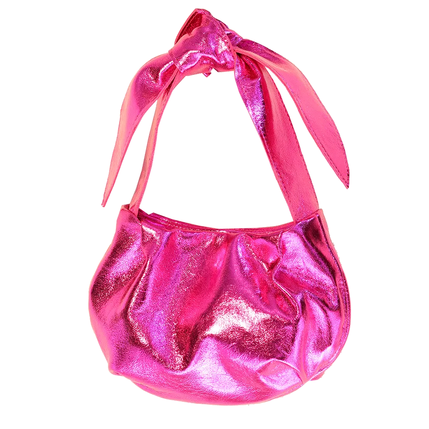 Natalie Mini Bag in Metallic Hot Pink