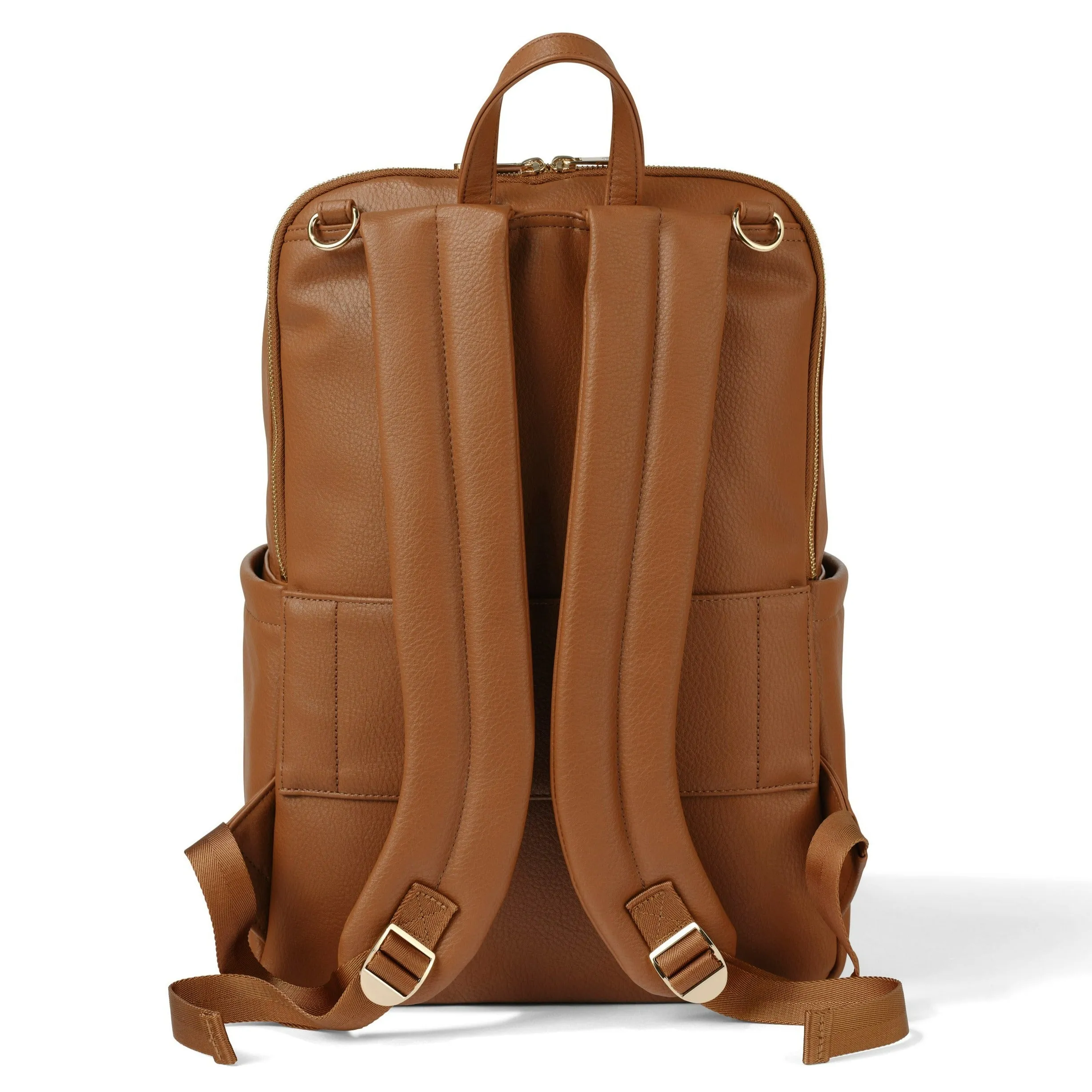 Oioi Multitasker Diaper Backpack - Chestnut Brown Vegan Leather